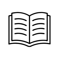 Vector art of open book icon symbol of knowledge, education, reading, and literature concept