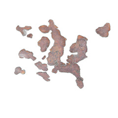 Isolated Rust Stain on Transparent Background