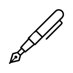 Vector art of classic fountain pen, representing the art of writing and timeless elegance