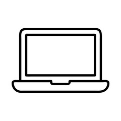 Vector art of laptop icon simple design of a portable computer for web and application