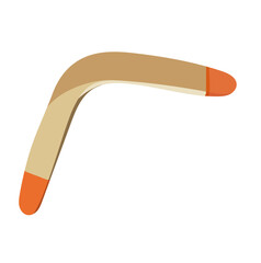 Wooden Boomerang Illustration Isolated on White Background