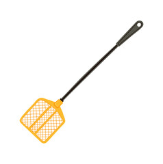 Yellow Fly Swatter Illustration Isolated on White Background