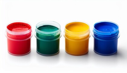 Gouache Paint Isolated On A White