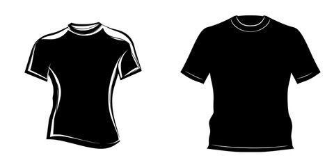 A unisex t-shirt template is available in a flat sketch format, along with an oversized t-shirt technical fashion illustration and a t-shirt fashion concept for both men and women