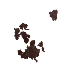 Fototapeta premium Isolated Rust Stain on Transparent Background