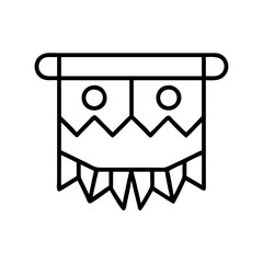 Vector art of festive banner with jagged edges and circular accents, , perfect for celebrations