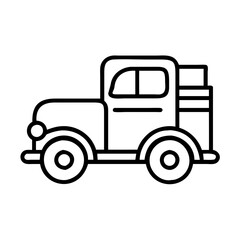 Illustration of a vintage pickup truck, showcasing its classic design and style