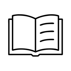 Vector art of open book icon symbol of knowledge, education, reading, and literature concept