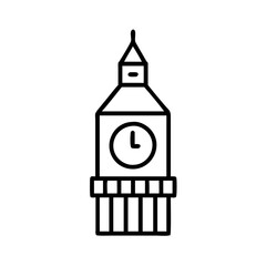 Vector art of big ben icon, a symbol of london, england, and the united kingdom