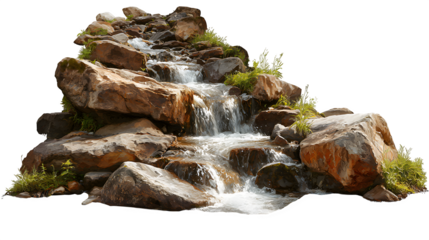 waterfall and rocks