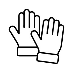 Illustration of a pair of work gloves, protective gear for hands during labor