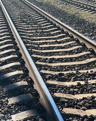 railway tracks for trains, railway lines