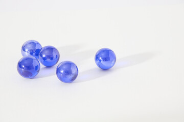 Colorful glass balls on a white background