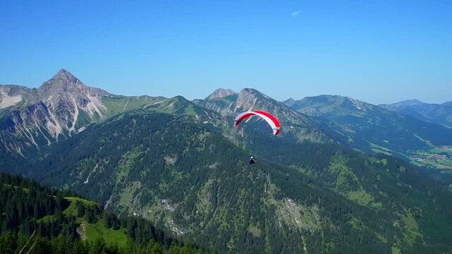 Paragliders in the Tyrolean Alps