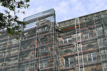 Restoration of an old building in the city