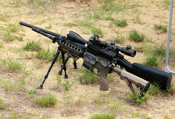 Machine guns at the field