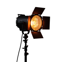 (AI) Professional studio spotlight on transparent background