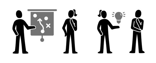 Stick Man and Woman Figures: Strategy, Presentation, and New Ideas