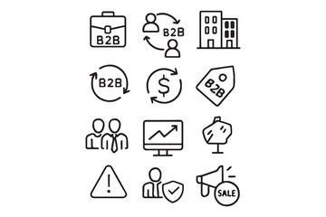 Business to Business (B2B) Icons Set