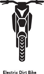 Iconic silhouette of a high speed electric scooter viewed from the front against a white background