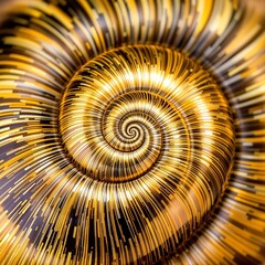 Golden Snail Shell Macro