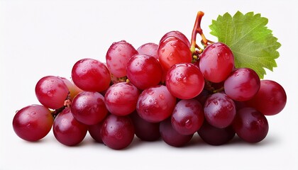 Fototapeta premium Red Grapes Isolated On Transparent Background