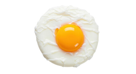 Perfectly poached egg isolated on transparent PNG, breakfast food with runny yolk for healthy eating and gourmet recipes