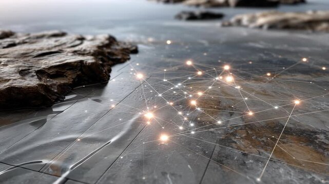 Abstract Connection Concept with Networks and Natural Elements