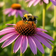 Honeybee on Purple Coneflower.