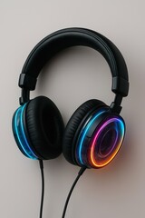 Futuristic Neon Headphones