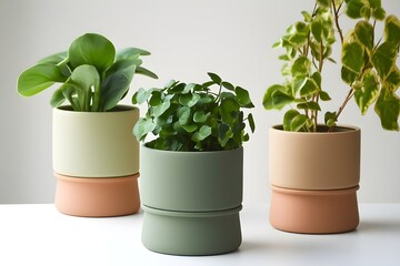 Soothing green, minimalist style pot depicting a perfect indoor decorative plant for a more lively and fresh atmosphere