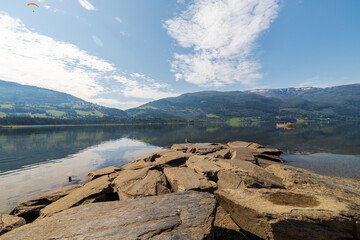 Vangsvatnet is a lake in the municipality of Voss in Vestland county, it is a charming town in the heart of the fjords and well known for its extreme sports and also known as the adrenaline capital  © KimWillems