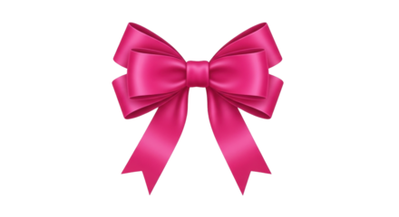 Isolated pink bow for decorating gifts, events, or creating digital invitations, cards