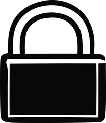 Simple padlock icon representing security privacy protection and secure access ideal for digital safety concepts and data protection themes