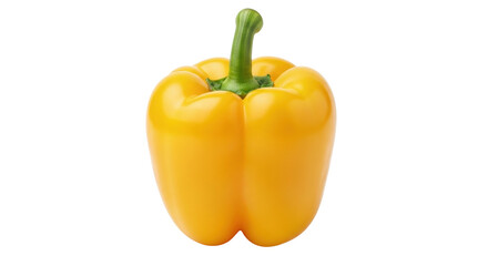 Isolated yellow bell pepper, vibrant and fresh, perfect for healthy cooking projects