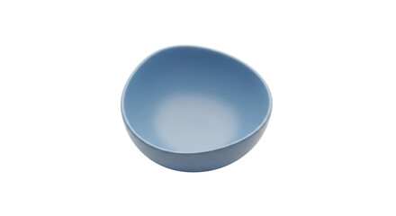Isolated light blue bowl against a clean backdrop ready for filling with tasty contents