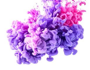 Colorful ink plumes swirling against a black background, creating an abstract design