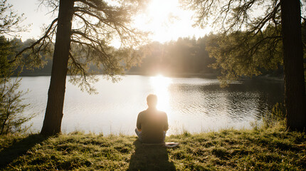 Person Finding Peace and Mental Clarity in Nature (Ecotherapy)