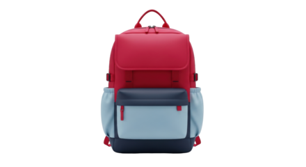 Isolated fashionable backpack in studio for kids and adults, modern design, front view