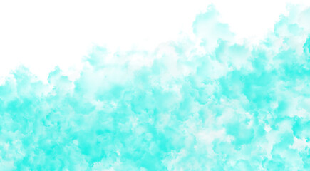 Abstract teal flames dancing in darkness