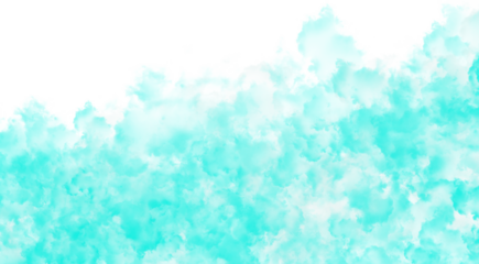 Abstract teal flames dancing in darkness