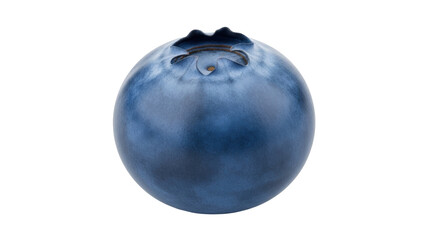 Isolated fresh blueberry with crown, nutritious fruit for vegan diet and healthy eating