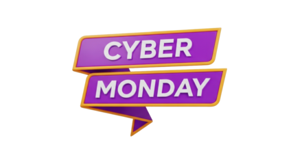 Isolated Cyber Monday Sale Announcement, Advertisement, Promo Banner Design Template