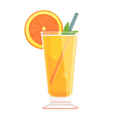 Tropical Punch, flat style 2D vector image, isolated on a white background