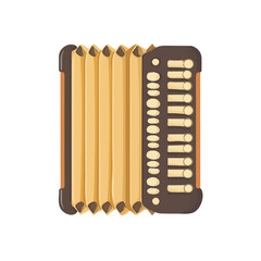 Flat 2D Accordion Bellows Strap illustration, vector graphic in icon style, on white background