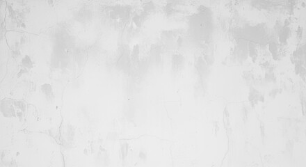 Fototapeta premium Weathered white concrete wall with natural aging patterns and subtle cracks creating an authentic distressed surface. Perfect backdrop for modern design projects and presentations.