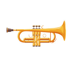 Fototapeta premium Minimal flat vector of a Trumpet Valve Oil, 2D icon-style illustration on white background