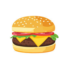 2D flat vector illustration of a Chivito in icon style, isolated on white background