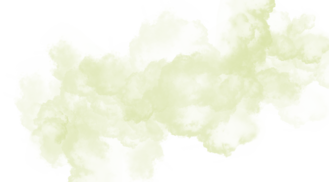 Ethereal yellow smoke cloud billowing against a dark background