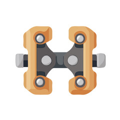 Bow Tension Adjuster, flat style 2D vector image, isolated on a white background